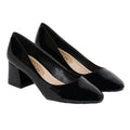 True Black - Front - Principles Womens-Ladies Deacon Almond Toe Low Block Heel Court Shoes