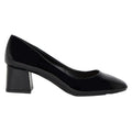True Black - Back - Principles Womens-Ladies Deacon Almond Toe Low Block Heel Court Shoes