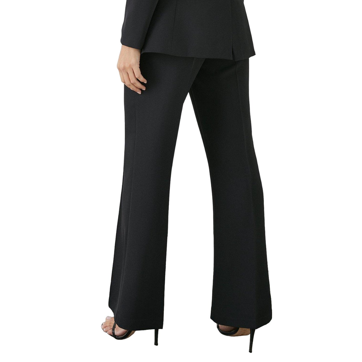 Black - Back - Principles Womens-Ladies Pintuck Tab Detail Bootcut Trousers