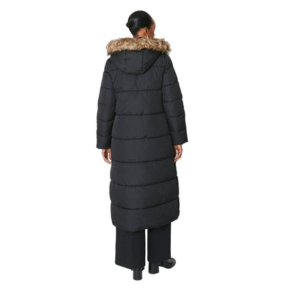 Black - Back - Principles Womens-Ladies Longline Puffer Jacket