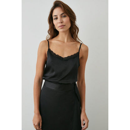 Black - Front - Principles Womens-Ladies Lace Satin Camisole