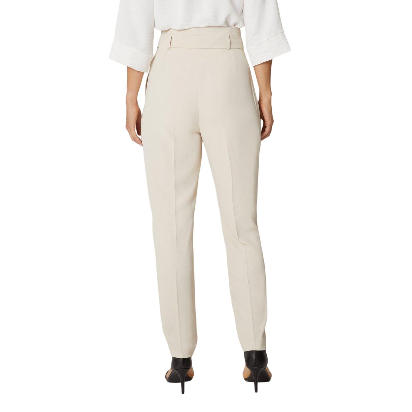 Camel - Back - Principles Womens-Ladies Paperbag High Waist Trousers