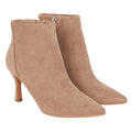 Taupe - Front - Principles Womens-Ladies Ophelia Pointed Medium Heel Ankle Boots