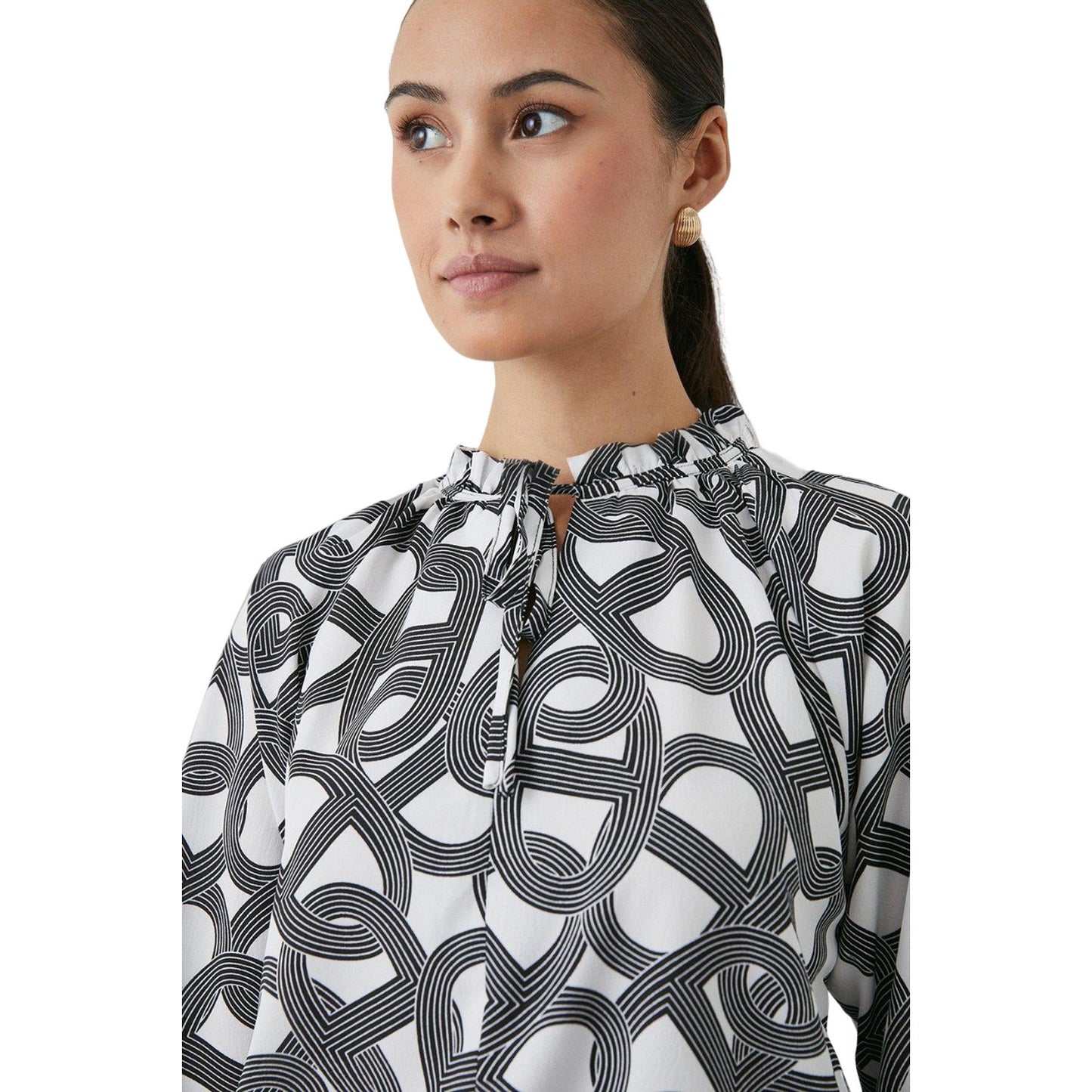 Ivory - Lifestyle - Principles Womens-Ladies Chain Blouson Sleeve Top