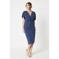 Navy - Front - Principles Womens-Ladies Twisted Knot Front Midi Dress