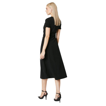 Black - Back - Principles Womens-Ladies Ruched Front Midi Dress
