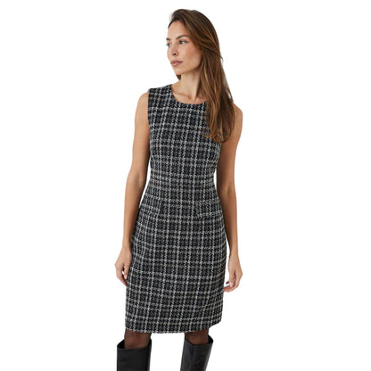 Black - Front - Principles Womens-Ladies Bouclé Sleeveless Shift Dress