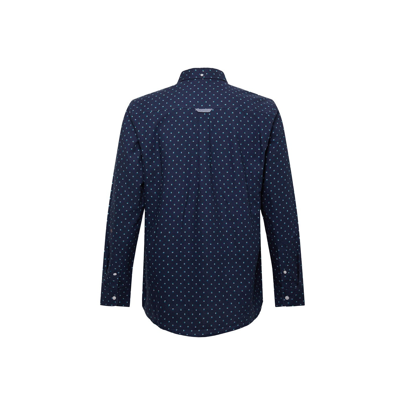 Navy - Back - Maine Mens Dash Print Long-Sleeved Shirt