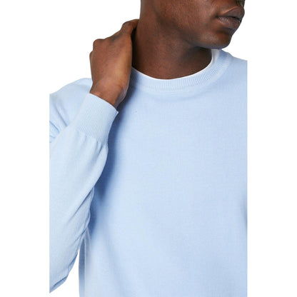Light Blue - Side - Maine Mens Lightweight Crew Neck Jumper