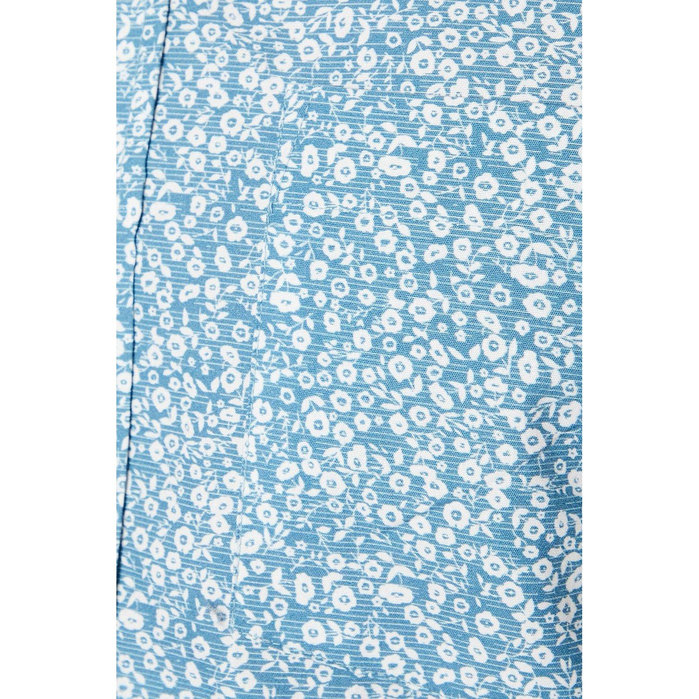 Blue - Side - Maine Mens Ditsy Print Short-Sleeved Shirt