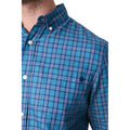 Turquoise - Side - Maine Mens Highlight Checkbox Long-Sleeved Shirt