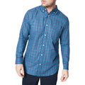 Turquoise - Front - Maine Mens Highlight Checkbox Long-Sleeved Shirt