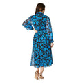 Blue - Back - Principles Womens-Ladies Floral Tiered Shirt Dress