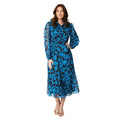 Blue - Front - Principles Womens-Ladies Floral Tiered Shirt Dress