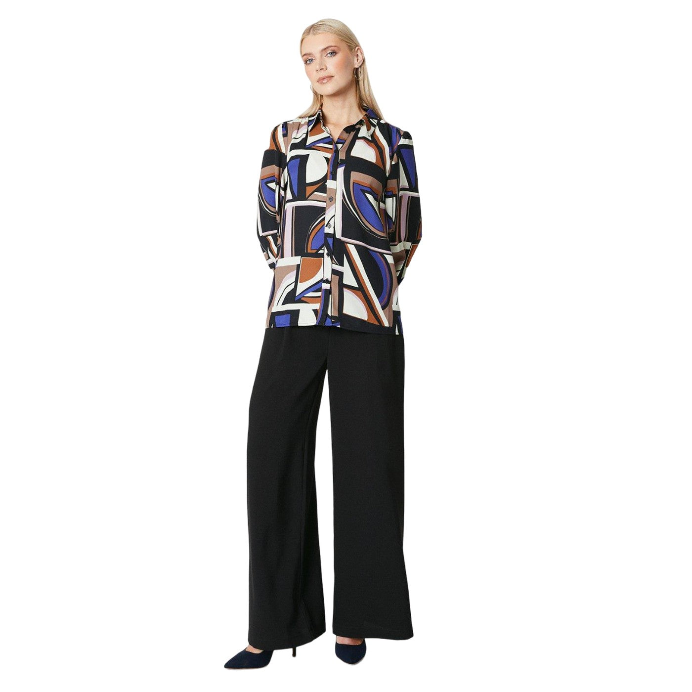 Brown - Lifestyle - Principles Womens-Ladies Abstract Shirt