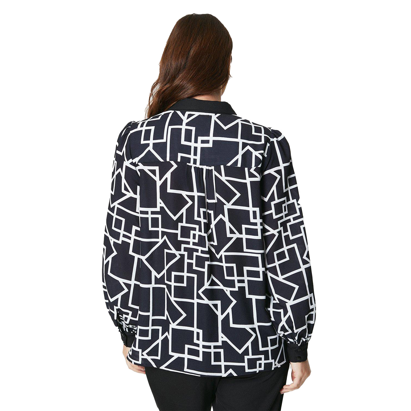Monochrome - Back - Principles Womens-Ladies Geometric Shirt