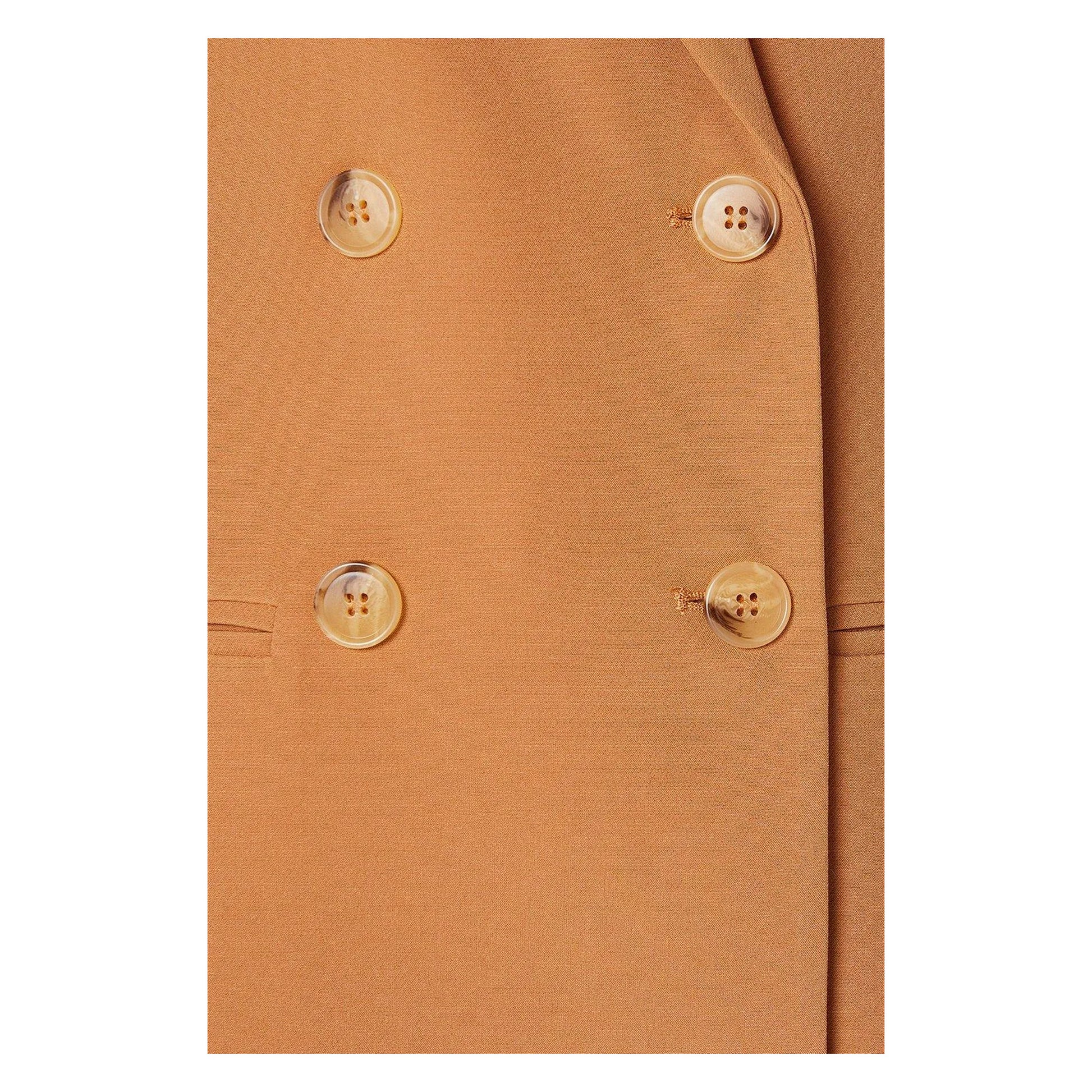 Camel - Side - Principles Womens-Ladies Double-Breasted Longline Blazer