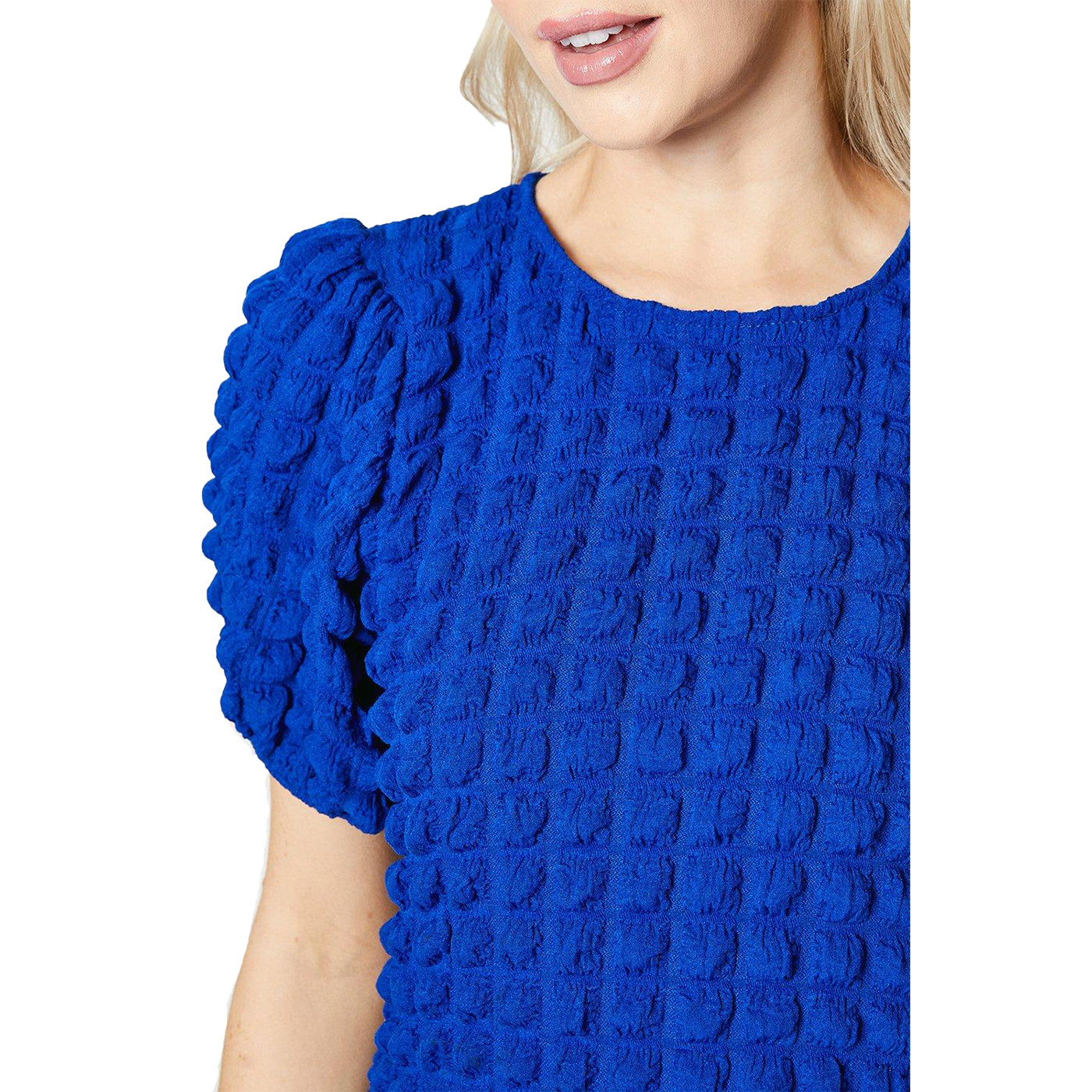 Cobalt - Side - Principles Womens-Ladies Textured T-Shirt