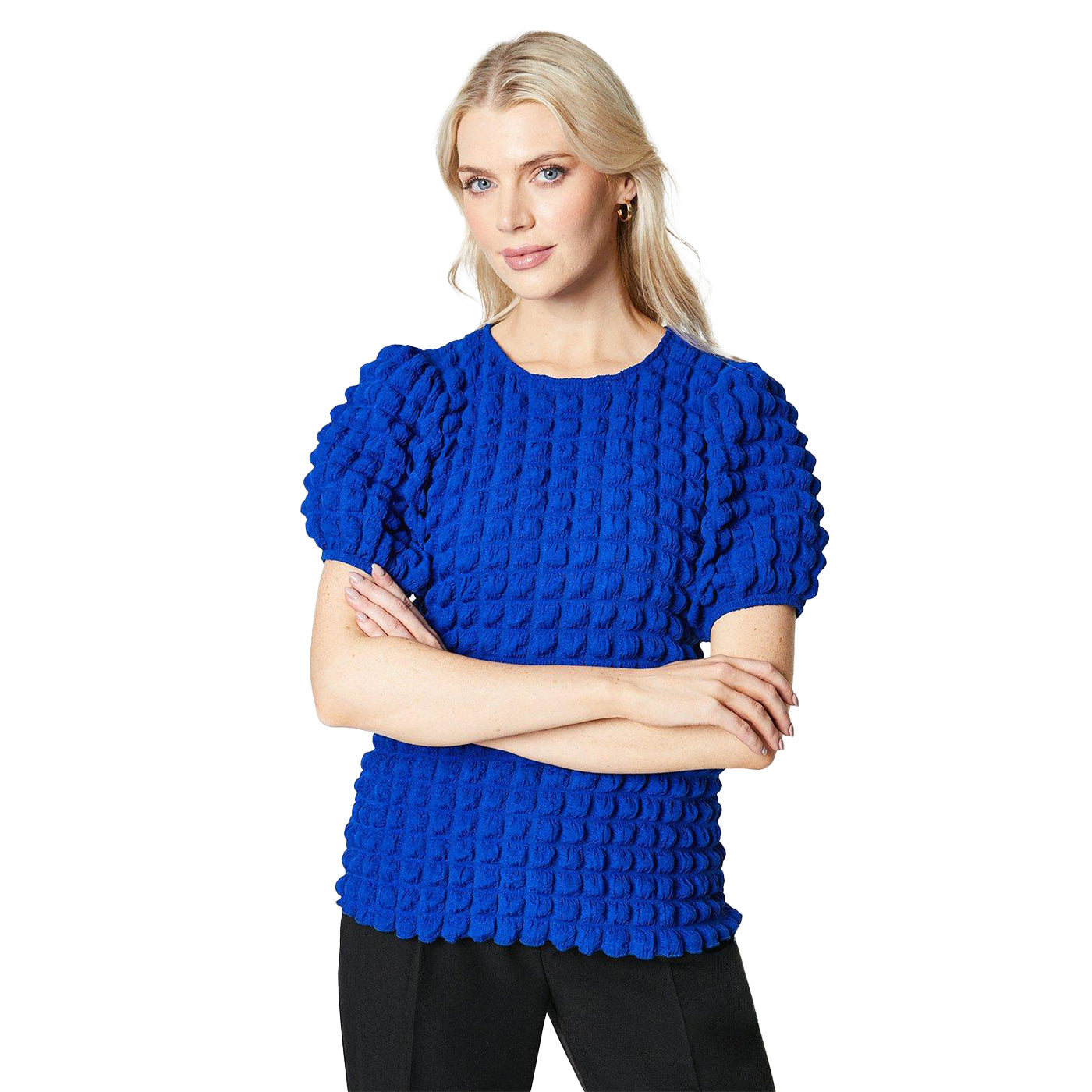 Cobalt - Front - Principles Womens-Ladies Textured T-Shirt