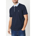 Navy - Front - Maine Mens Chambray Collared Polo Shirt