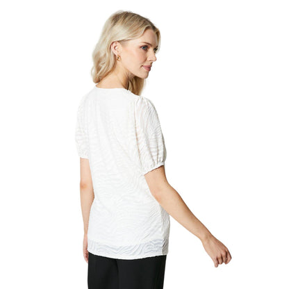Ivory - Back - Principles Womens-Ladies Burnout T-Shirt