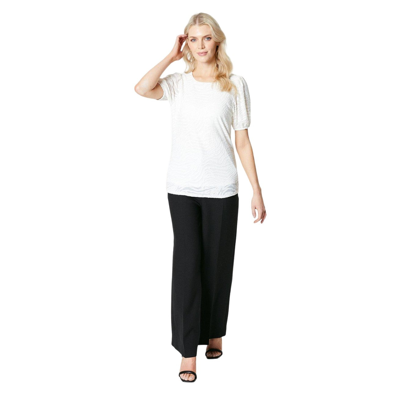 Ivory - Side - Principles Womens-Ladies Burnout T-Shirt