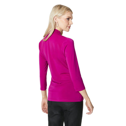 Raspberry - Back - Principles Womens-Ladies Jersey Twisted Top
