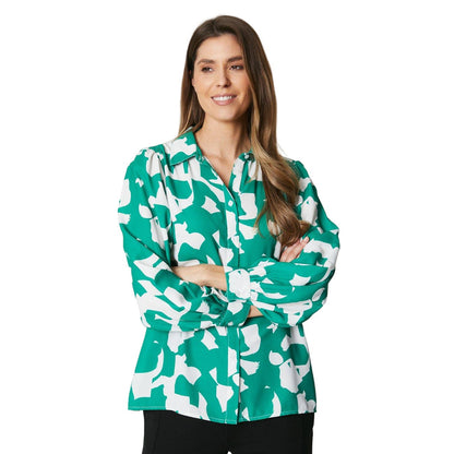 Green - Front - Principles Womens-Ladies Abstract Shirt