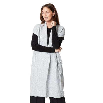 Grey - Front - Principles Womens-Ladies Longline Cardigan