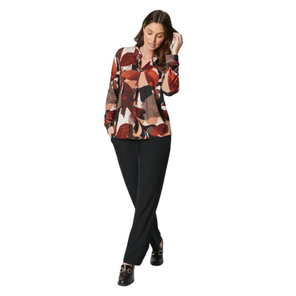 Neutral - Lifestyle - Principles Womens-Ladies Geo Abstract V Neck Blouse