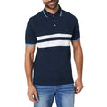 Navy - Front - Maine Mens Carter Stripe Polo Shirt