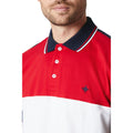 Red-Navy-White - Side - Maine Mens Henry Stripe Polo Shirt