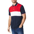 Red-Navy-White - Front - Maine Mens Henry Stripe Polo Shirt