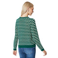 Green - Back - Principles Womens-Ladies Stripe Stitch Detail Cardigan