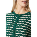 Green - Side - Principles Womens-Ladies Stripe Stitch Detail Cardigan