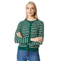 Green - Front - Principles Womens-Ladies Stripe Stitch Detail Cardigan