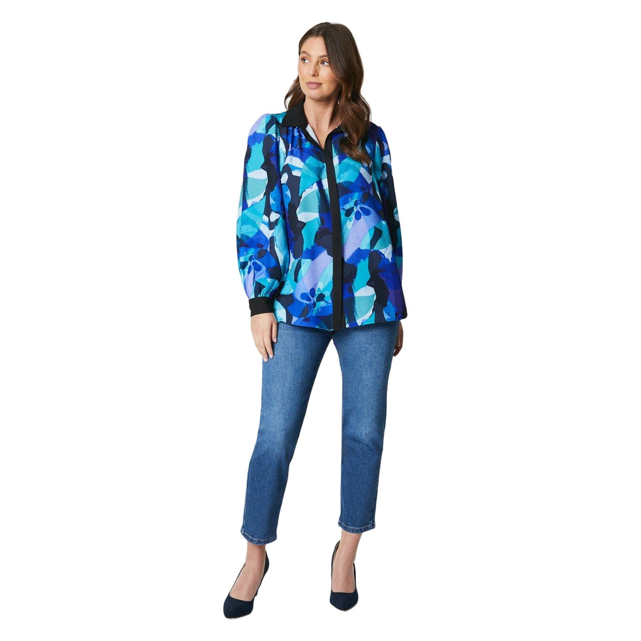 Cobalt - Lifestyle - Principles Womens-Ladies Abstract Shirt
