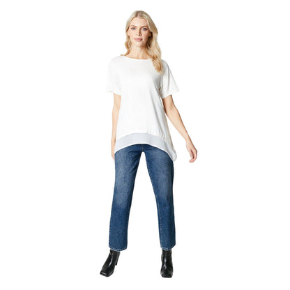 Ivory - Side - Principles Womens-Ladies Jersey Over Layer Top