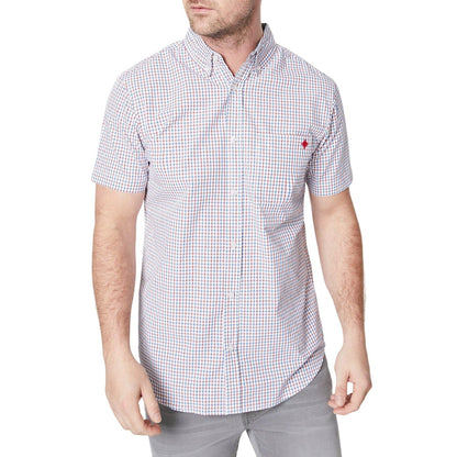 White - Front - Maine Mens Tattershall Short-Sleeved Shirt