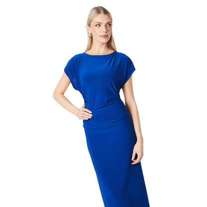 Cobalt - Side - Principles Womens-Ladies Jersey Ruched Side Midi Dress