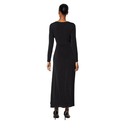 Black - Back - Principles Womens-Ladies Jersey Front Tie Midi Dress