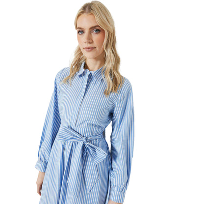 Dark Navy - Lifestyle - Principles Womens-Ladies Striped Midi Shirt Dress