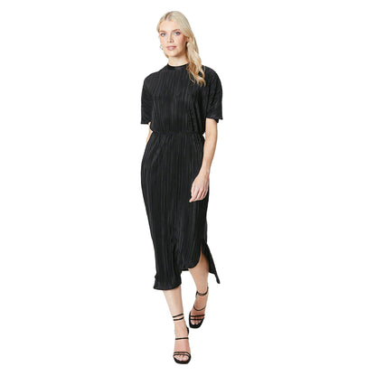 Black - Front - Principles Womens-Ladies Pleated Batwing Sleeve Midi Dress