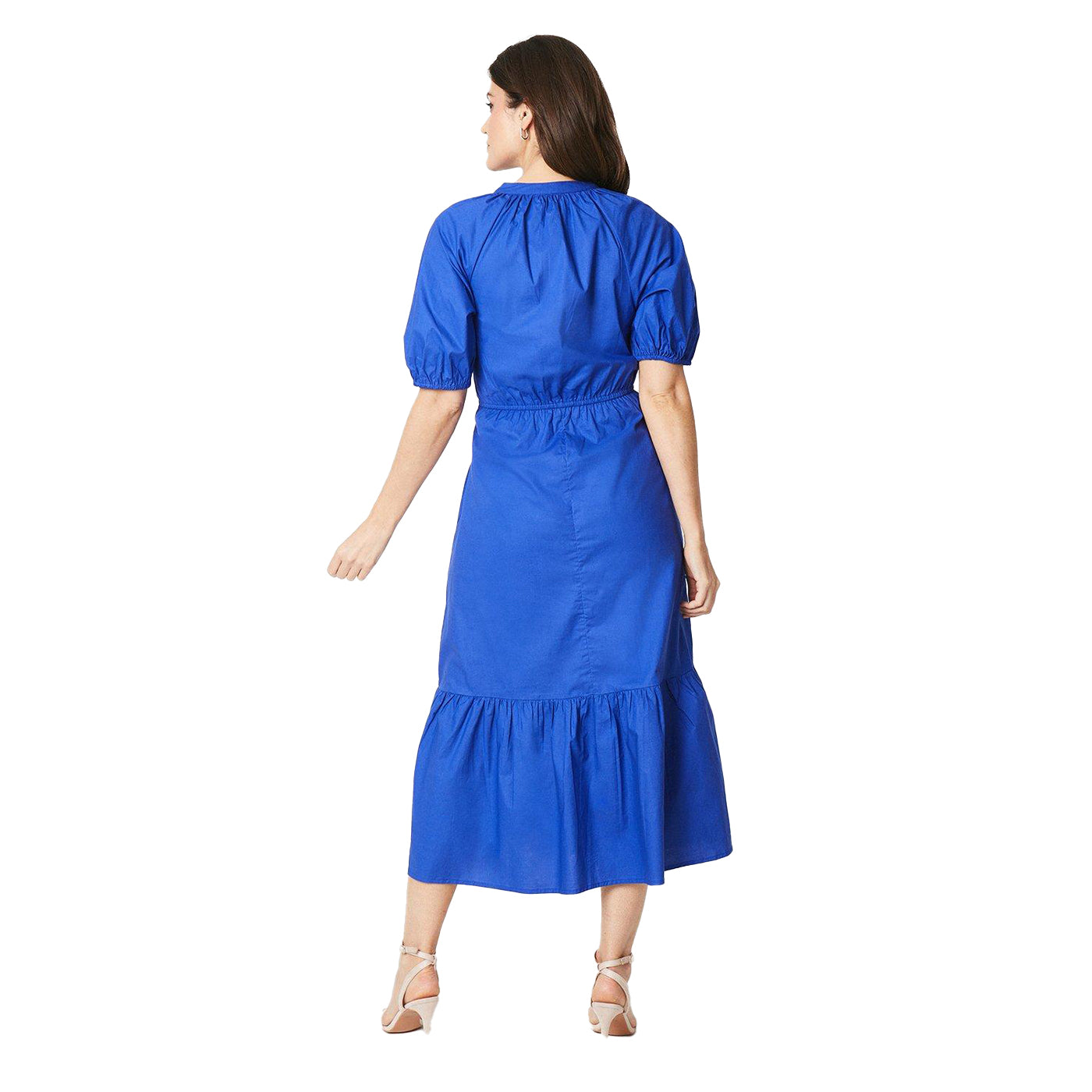 Cobalt - Back - Principles Womens-Ladies Tiered Midi Dress