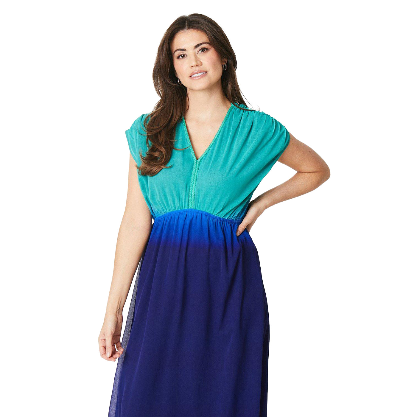 Aqua - Lifestyle - Principles Womens-Ladies Ombre Chiffon Maxi Dress
