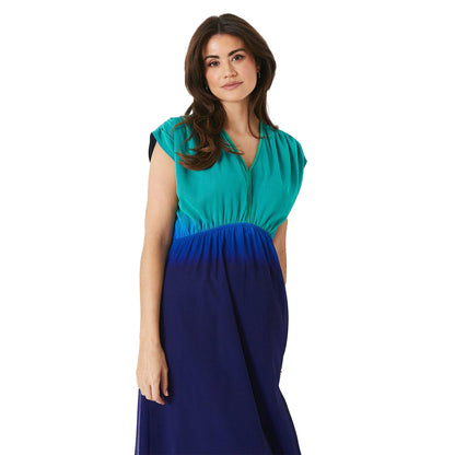 Aqua - Pack Shot - Principles Womens-Ladies Ombre Chiffon Maxi Dress