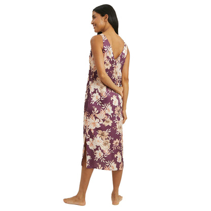 Plum - Back - Debenhams Womens-Ladies Lily Bloom V Neck Nightie
