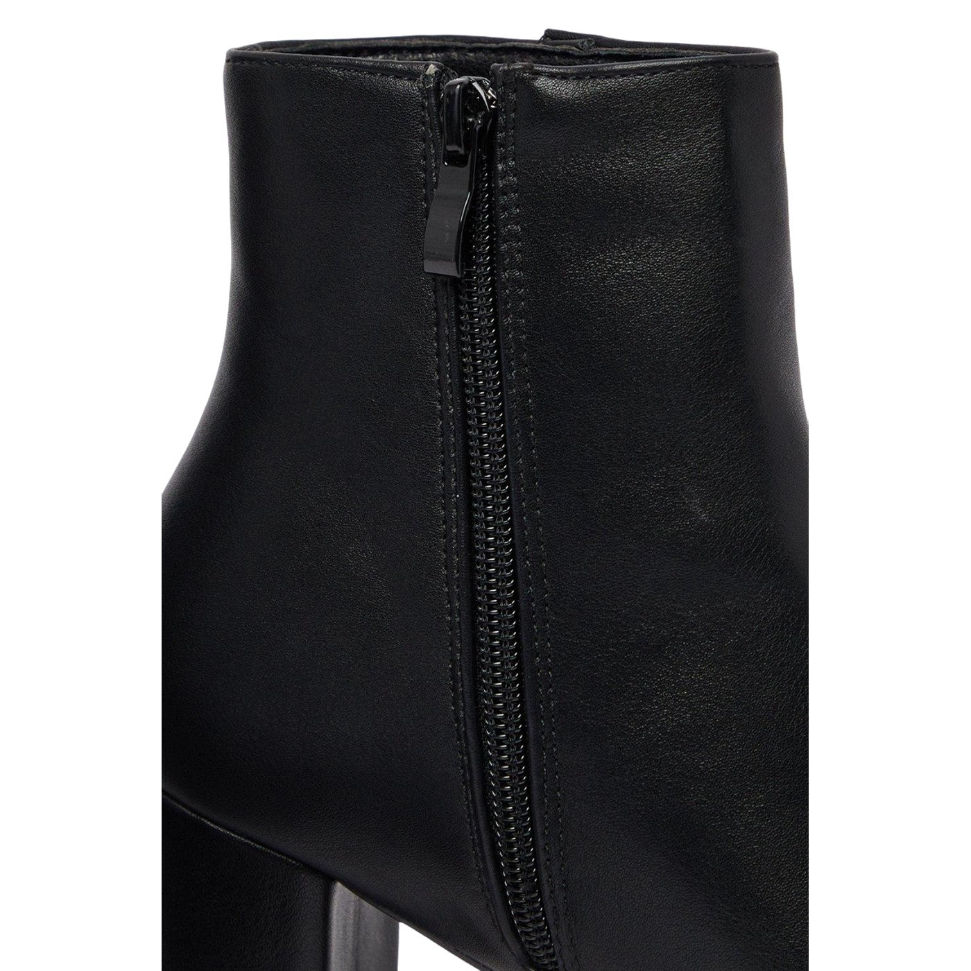 Natural Black - Side - Principles Womens-Ladies Kirstie Ruched Almond Toe Block Heel Calf Boots