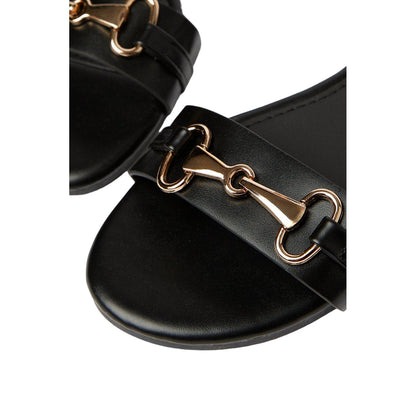 Black - Front - Principles Womens-Ladies Bertie Snaffle Detail Flat Heel Sandals