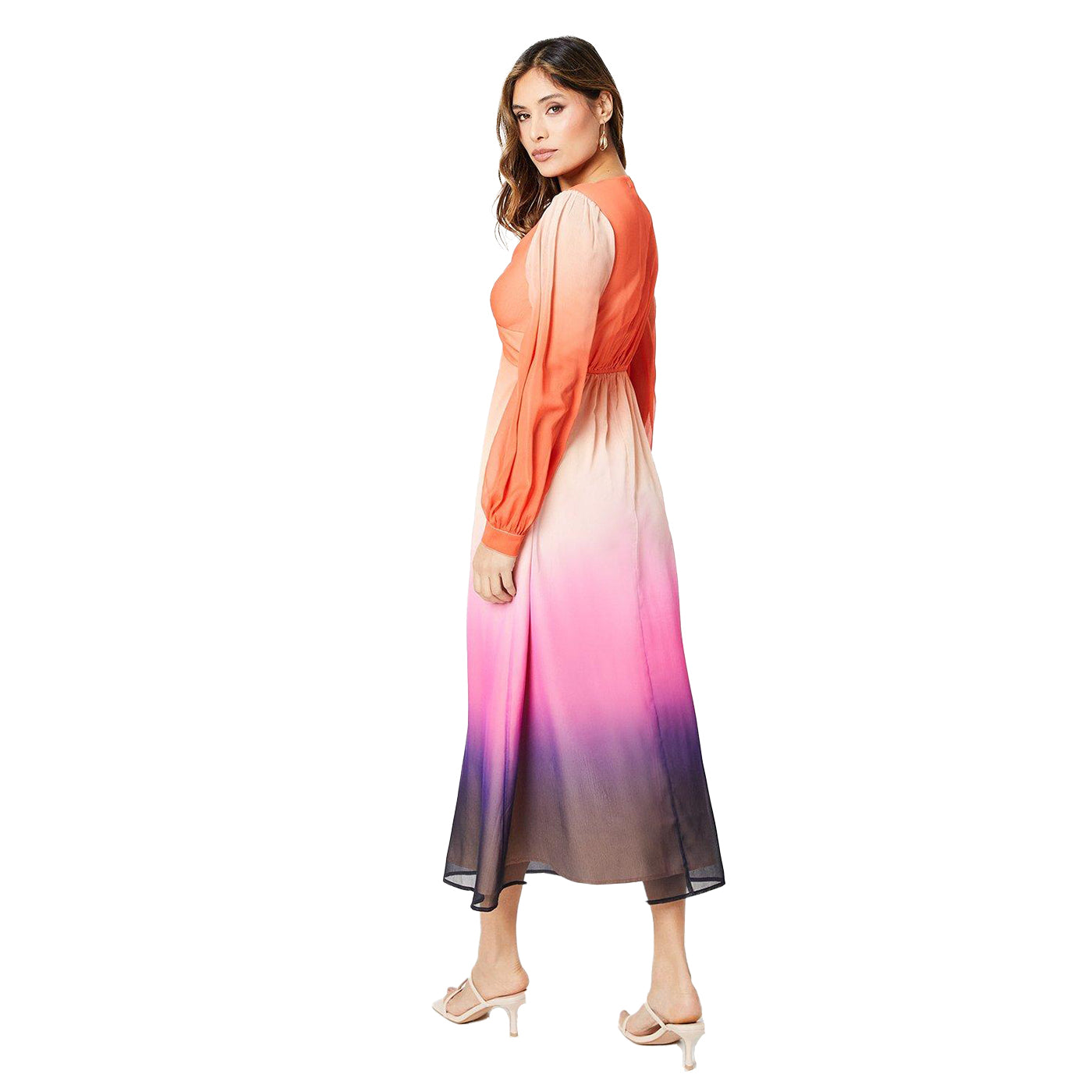 Multicoloured - Back - Principles Womens-Ladies Ombre Twisted Midi Dress